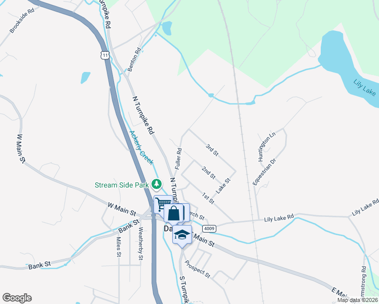 map of restaurants, bars, coffee shops, grocery stores, and more near 406 2nd Street in Dalton