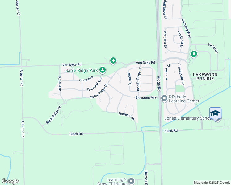 map of restaurants, bars, coffee shops, grocery stores, and more near 8122 Bluestem Avenue in Joliet