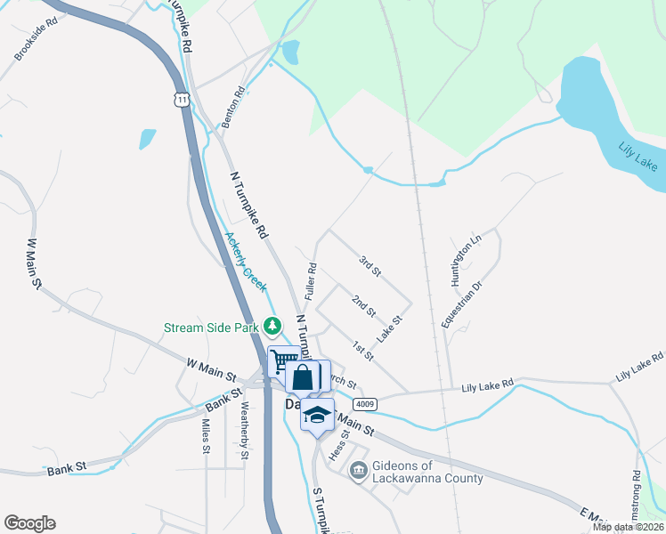 map of restaurants, bars, coffee shops, grocery stores, and more near 406 2nd Street in Dalton