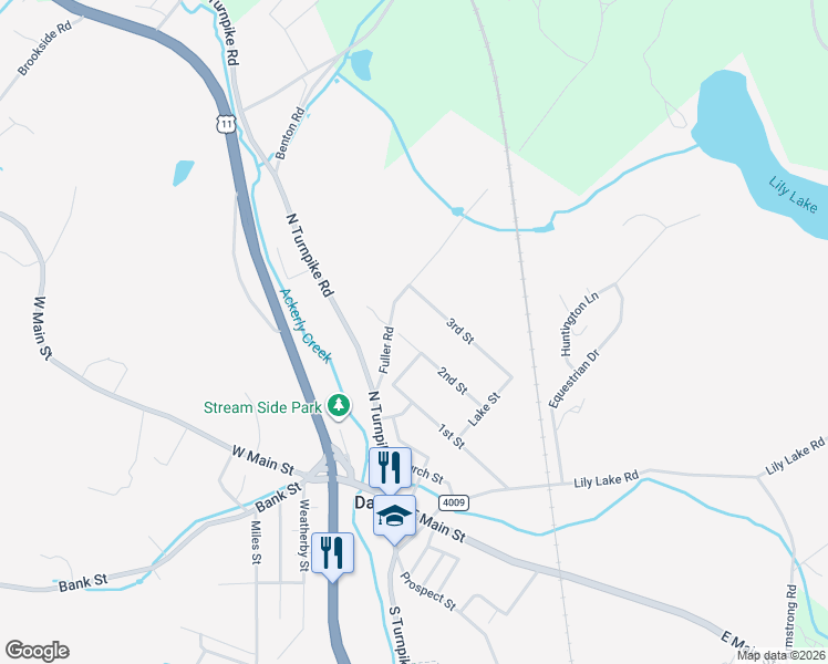 map of restaurants, bars, coffee shops, grocery stores, and more near 406 2nd Street in Dalton