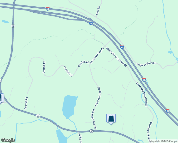 map of restaurants, bars, coffee shops, grocery stores, and more near 125 Mountain Top Road in Stormville
