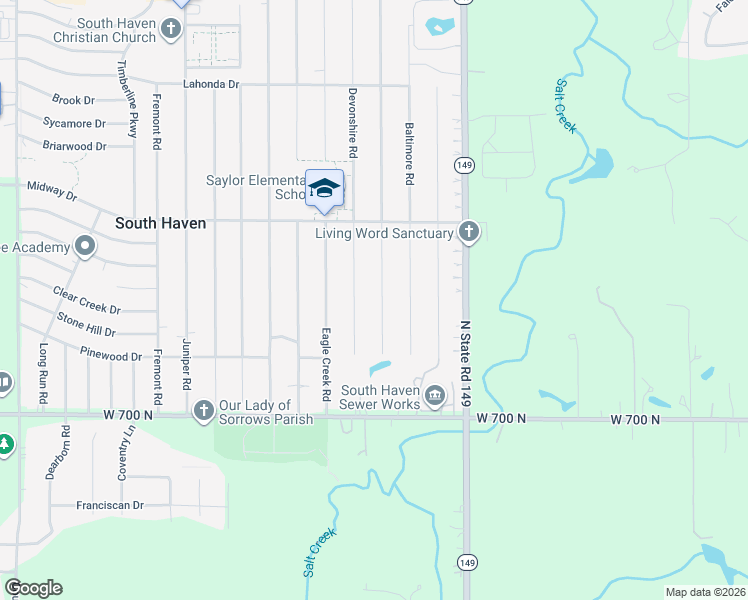 map of restaurants, bars, coffee shops, grocery stores, and more near 721 Capitol Road in Valparaiso