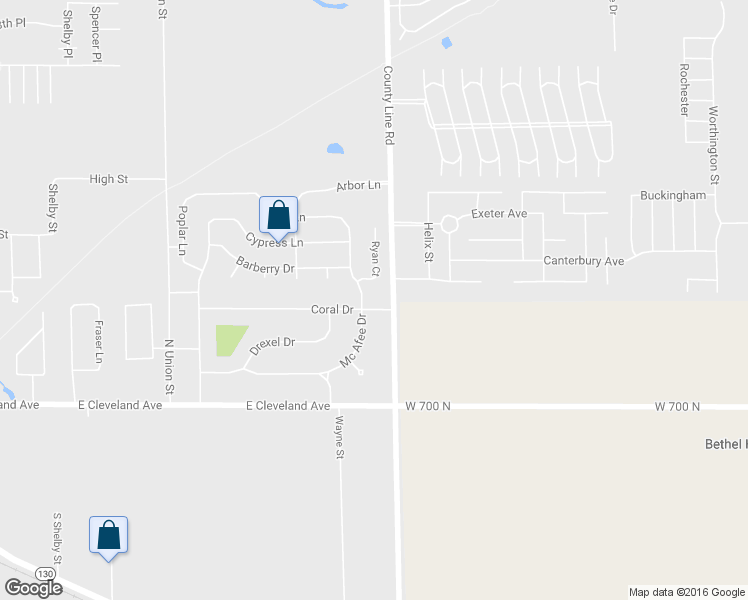 map of restaurants, bars, coffee shops, grocery stores, and more near 3112 Coral Dr in Hobart