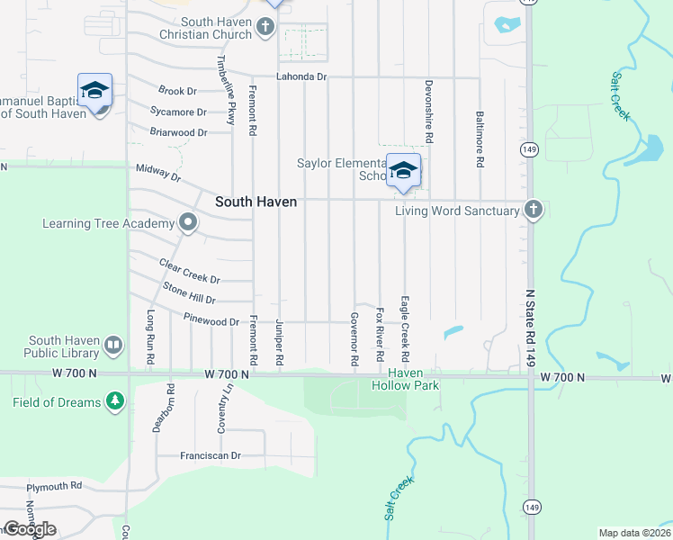 map of restaurants, bars, coffee shops, grocery stores, and more near 723 Heritage Road in Valparaiso