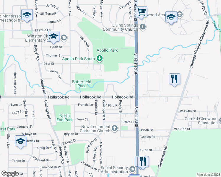 map of restaurants, bars, coffee shops, grocery stores, and more near 940 Holbrook Road in Homewood