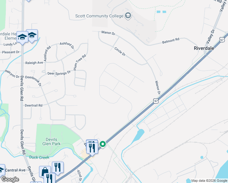 map of restaurants, bars, coffee shops, grocery stores, and more near 4742 State Street in Riverdale