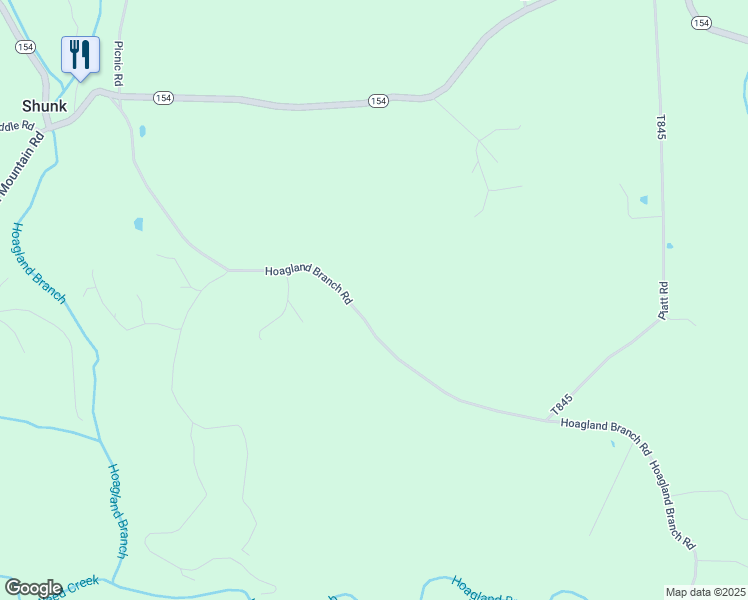 map of restaurants, bars, coffee shops, grocery stores, and more near 3098 Hoagland Branch Road in Shunk