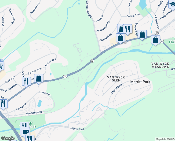 map of restaurants, bars, coffee shops, grocery stores, and more near 35 Aveonis Court in Fishkill