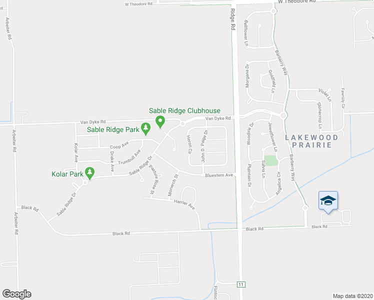 map of restaurants, bars, coffee shops, grocery stores, and more near 1051 Heron Circle in Joliet