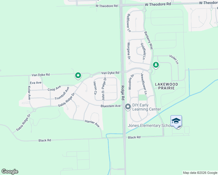 map of restaurants, bars, coffee shops, grocery stores, and more near 7913 Indigo Drive in Joliet
