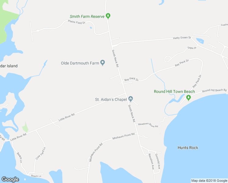 map of restaurants, bars, coffee shops, grocery stores, and more near 21 Little River Road in Dartmouth