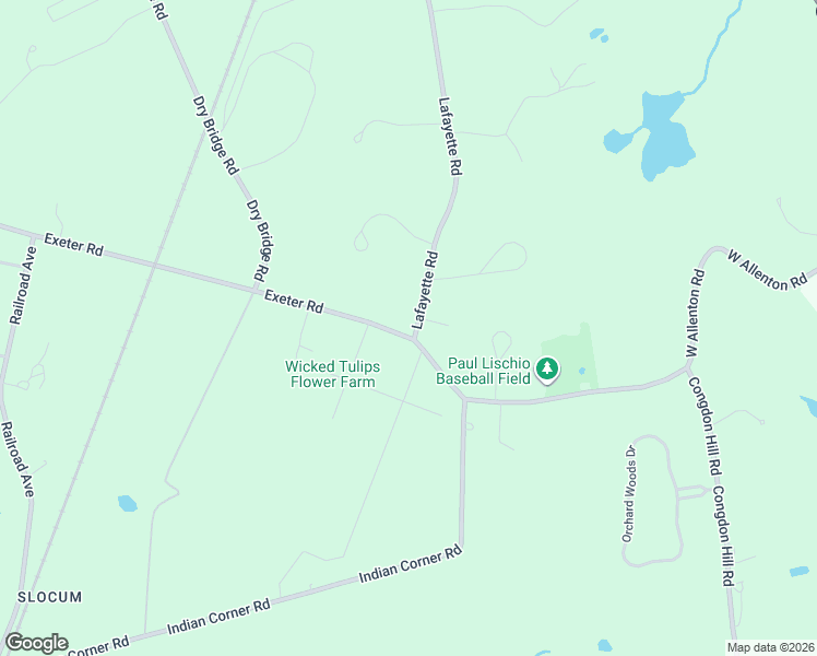 map of restaurants, bars, coffee shops, grocery stores, and more near 95 Exeter Road in North Kingstown