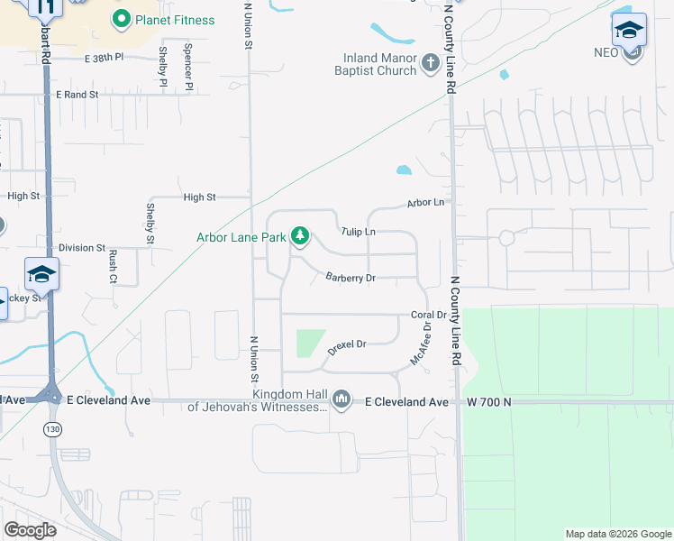 map of restaurants, bars, coffee shops, grocery stores, and more near 2753 Cypress Lane in Hobart
