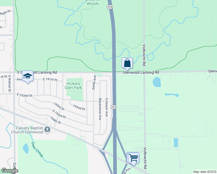 map of restaurants, bars, coffee shops, grocery stores, and more near 247 Harper Avenue in Glenwood