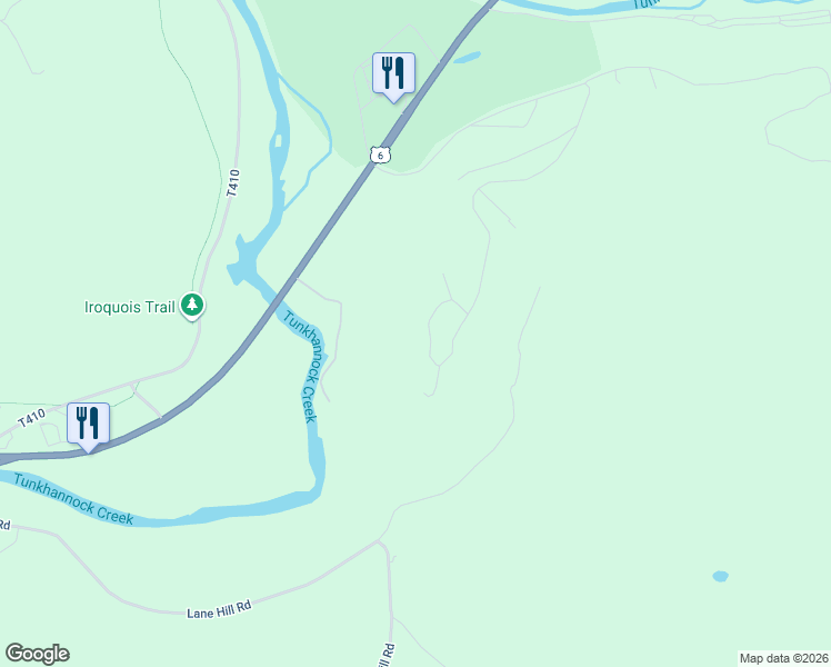 map of restaurants, bars, coffee shops, grocery stores, and more near 25 Vista Dr in Tunkhannock