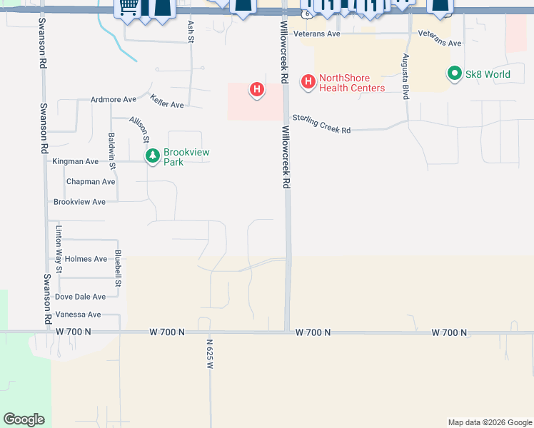 map of restaurants, bars, coffee shops, grocery stores, and more near 3857-59 Stadium Street in Portage