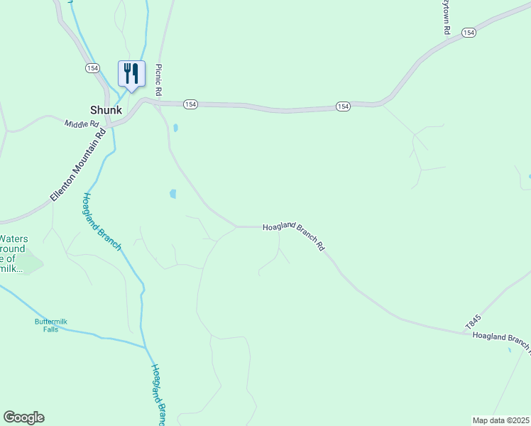 map of restaurants, bars, coffee shops, grocery stores, and more near 3098 Hoagland Branch Road in Shunk