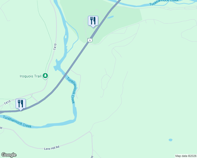 map of restaurants, bars, coffee shops, grocery stores, and more near 25 Vista Dr in Tunkhannock