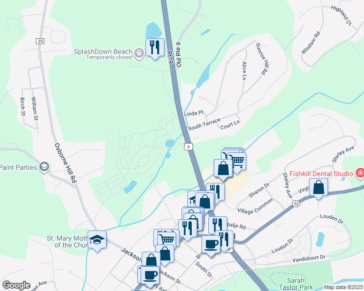 map of restaurants, bars, coffee shops, grocery stores, and more near in Fishkill