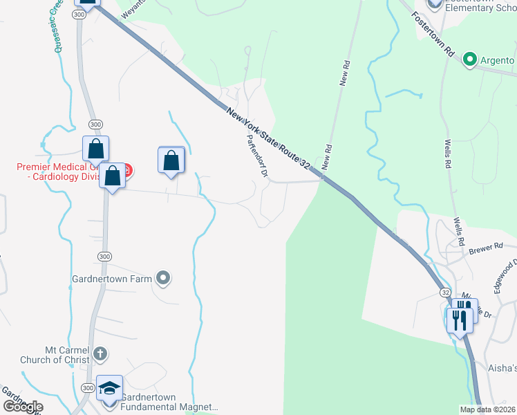 map of restaurants, bars, coffee shops, grocery stores, and more near 88 Jeanne Drive in Newburgh