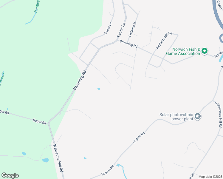 map of restaurants, bars, coffee shops, grocery stores, and more near 46 Michele Drive in Norwich
