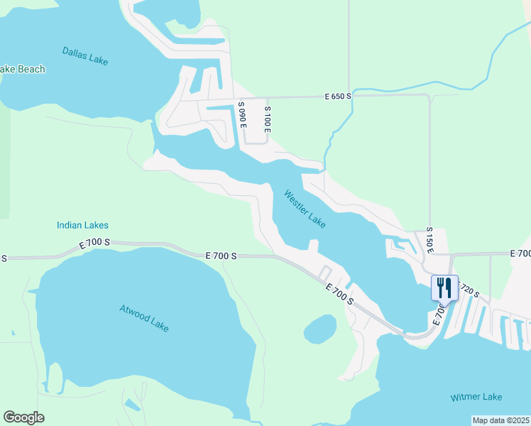 map of restaurants, bars, coffee shops, grocery stores, and more near 95 East in Wolcottville