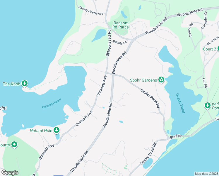 map of restaurants, bars, coffee shops, grocery stores, and more near 250 Woods Hole Road in Falmouth