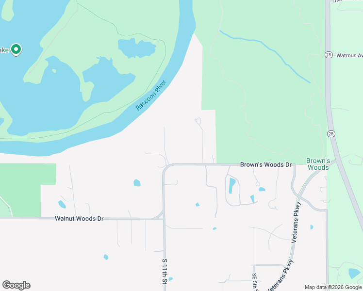 map of restaurants, bars, coffee shops, grocery stores, and more near 1905 South 9th Lane in West Des Moines
