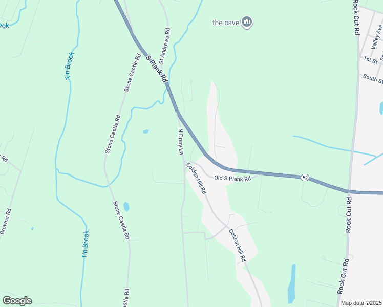 map of restaurants, bars, coffee shops, grocery stores, and more near 155 Old S Plank Road in Walden