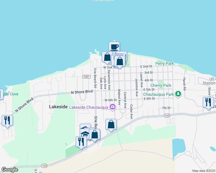 map of restaurants, bars, coffee shops, grocery stores, and more near 440 Lynn Avenue in Lakeside Marblehead