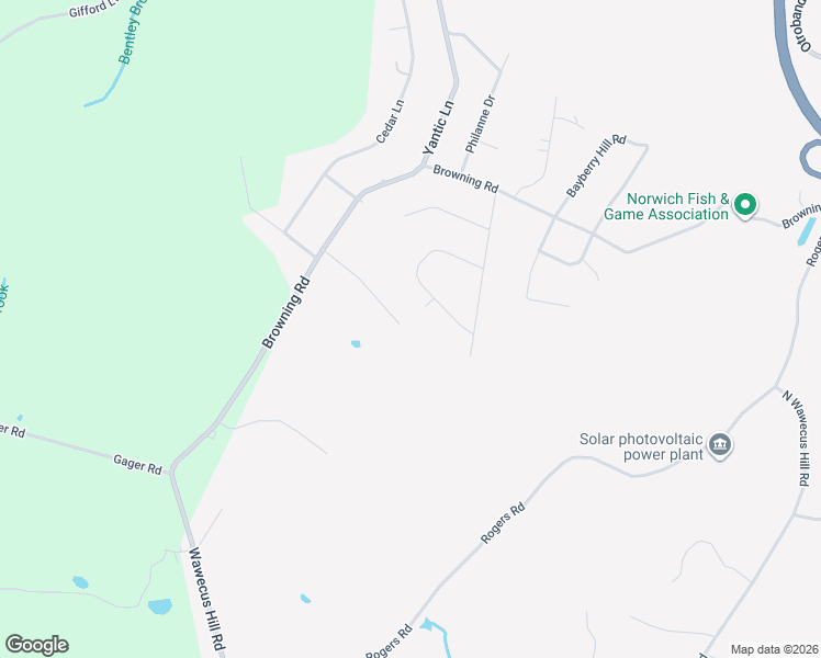 map of restaurants, bars, coffee shops, grocery stores, and more near 46 Michele Drive in Norwich