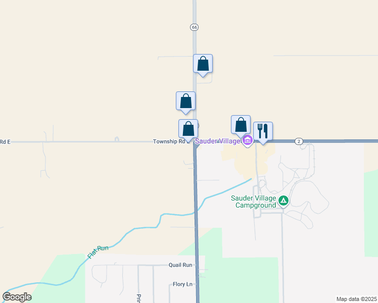 map of restaurants, bars, coffee shops, grocery stores, and more near 4957 Ohio 66 in Archbold