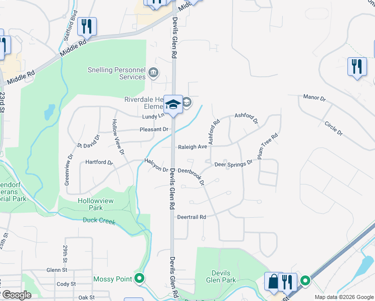 map of restaurants, bars, coffee shops, grocery stores, and more near 3525 Raleigh Avenue in Bettendorf