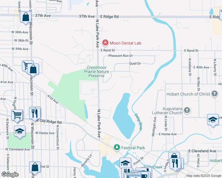 map of restaurants, bars, coffee shops, grocery stores, and more near 154 Neringa Lane in Hobart