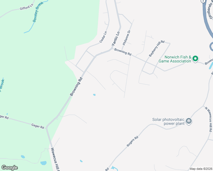 map of restaurants, bars, coffee shops, grocery stores, and more near 46 Michele Drive in Norwich