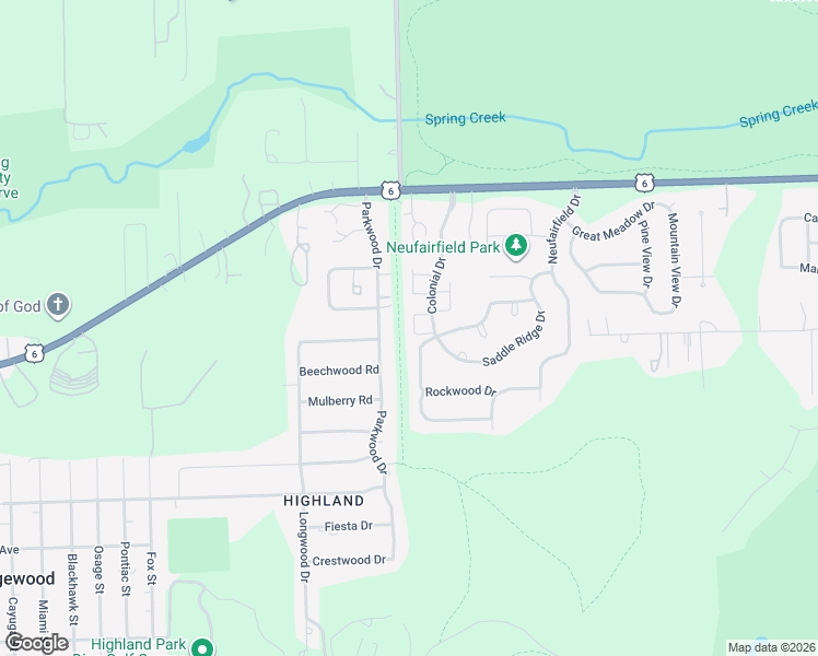 map of restaurants, bars, coffee shops, grocery stores, and more near 909 Timber Springs Drive in Joliet
