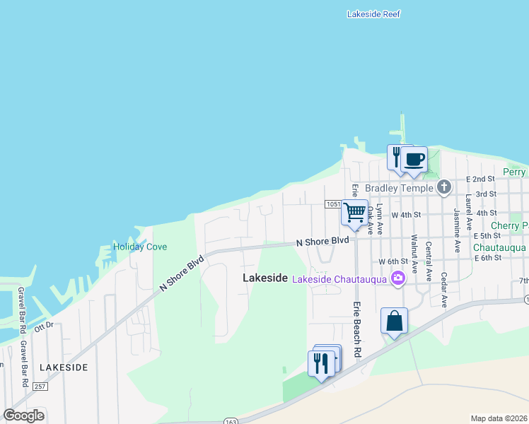 map of restaurants, bars, coffee shops, grocery stores, and more near 594 North Monument View in Lakeside Marblehead