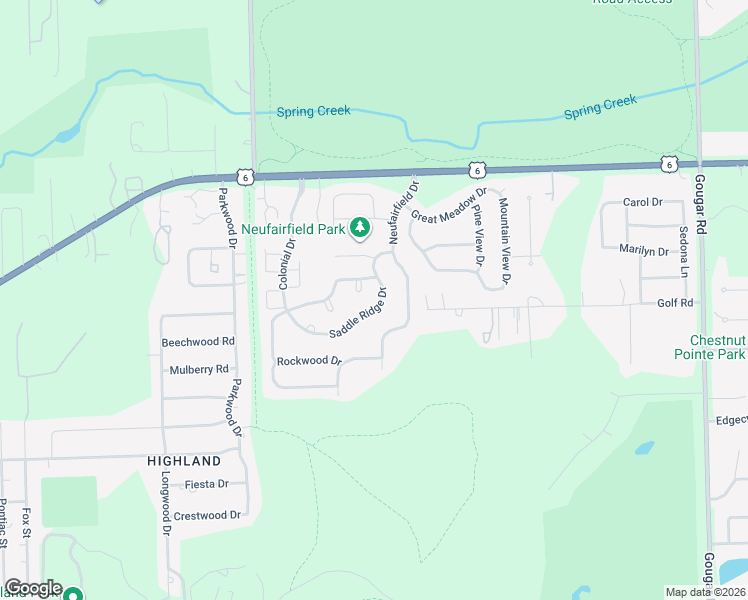 map of restaurants, bars, coffee shops, grocery stores, and more near 2517 Timber Springs Drive in Joliet
