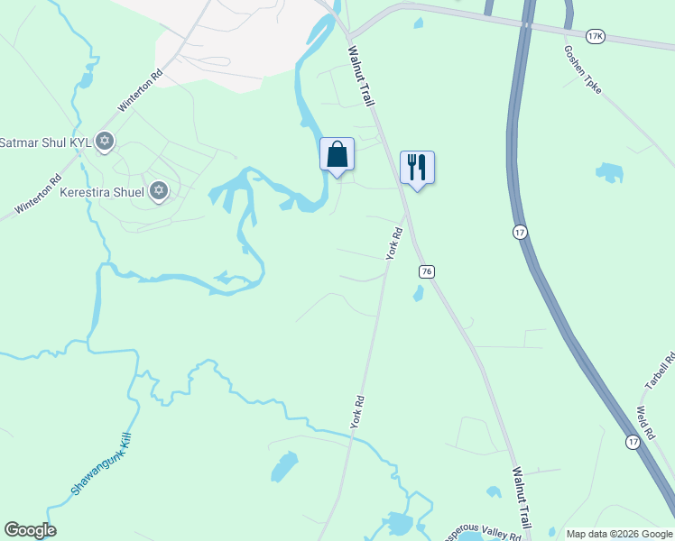 map of restaurants, bars, coffee shops, grocery stores, and more near 24 Farmingdale Lane in Bloomingburg