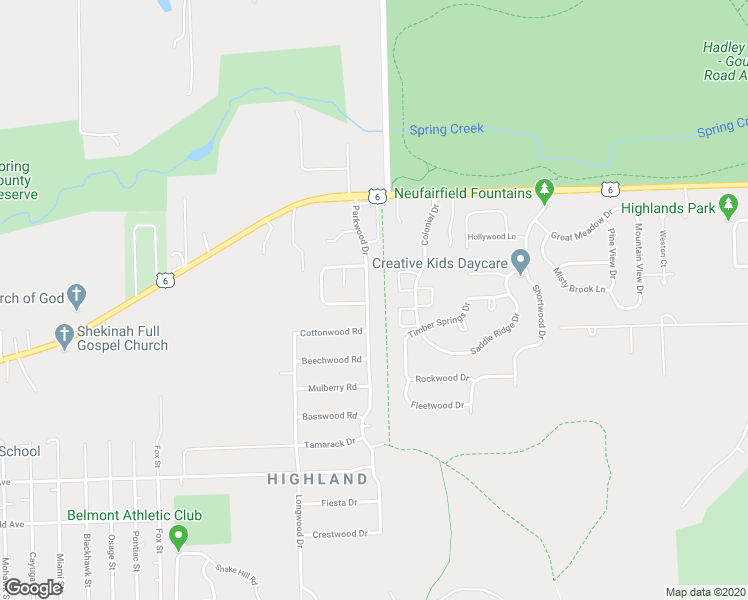 map of restaurants, bars, coffee shops, grocery stores, and more near 2215 Bogdan Lane South in Joliet
