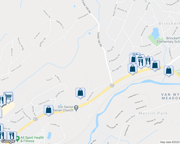 map of restaurants, bars, coffee shops, grocery stores, and more near 27 Deer Crossing Drive in Fishkill