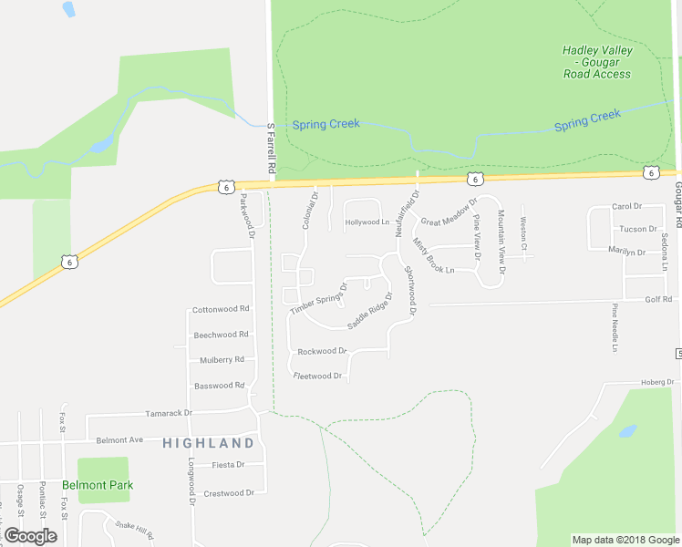 map of restaurants, bars, coffee shops, grocery stores, and more near 2459 Timber Springs Drive in Joliet