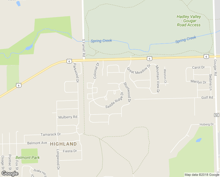 map of restaurants, bars, coffee shops, grocery stores, and more near 2505 Timber Springs Drive in Joliet