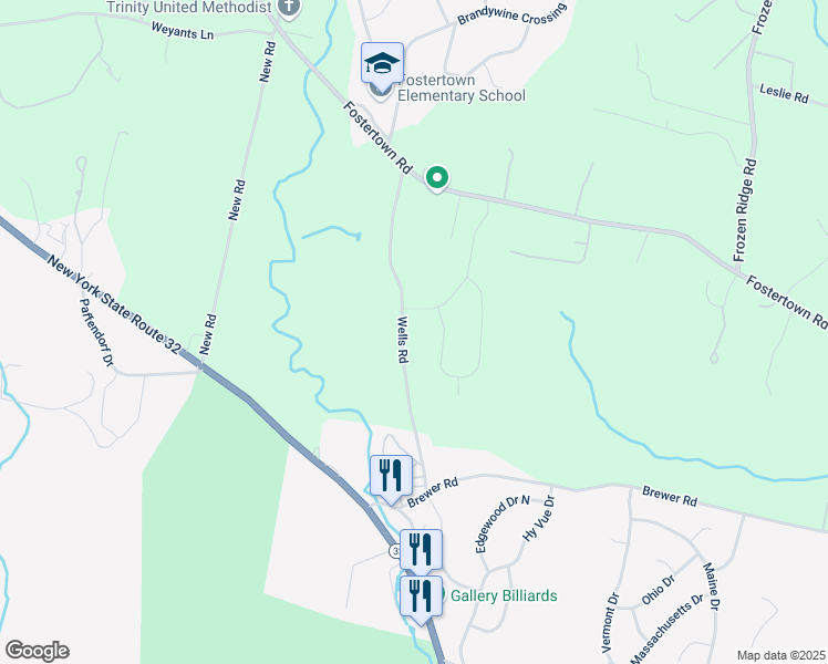 map of restaurants, bars, coffee shops, grocery stores, and more near 48 Wells Road in Newburgh
