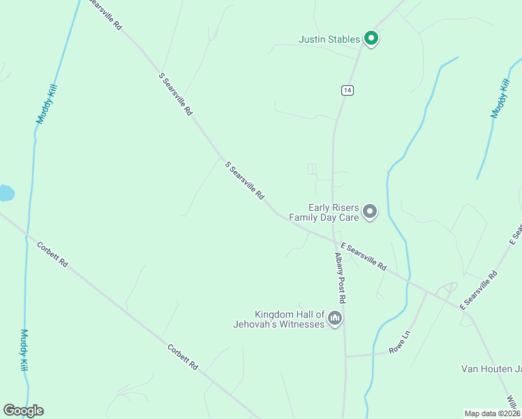 map of restaurants, bars, coffee shops, grocery stores, and more near 71 East Searsville Road in Montgomery