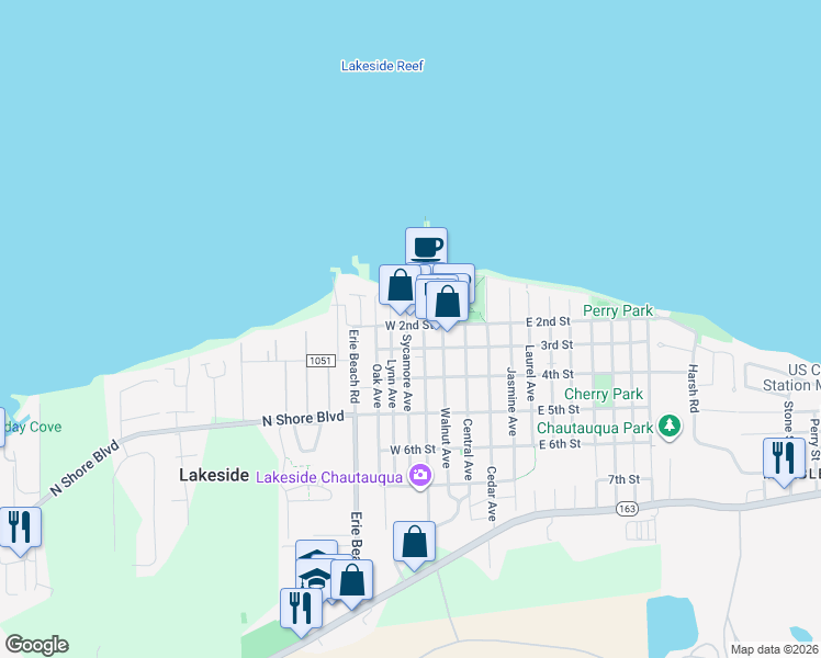 map of restaurants, bars, coffee shops, grocery stores, and more near 237 Lynn Avenue in Lakeside Marblehead