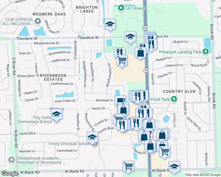 map of restaurants, bars, coffee shops, grocery stores, and more near 5015 Corning Court in Plainfield