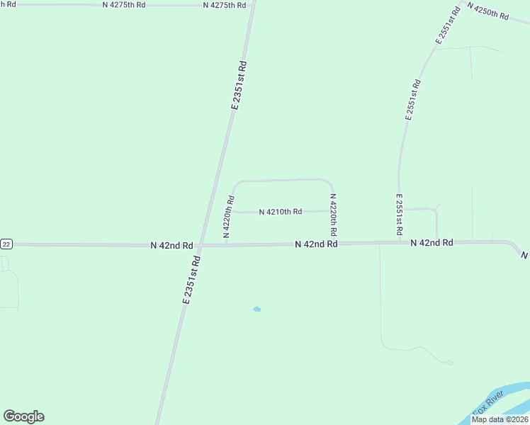 map of restaurants, bars, coffee shops, grocery stores, and more near 2437 North 4220th Road in Sheridan