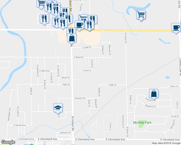 map of restaurants, bars, coffee shops, grocery stores, and more near 1901 Cooke Street in Hobart