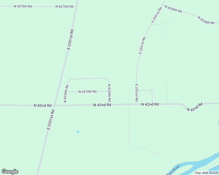 map of restaurants, bars, coffee shops, grocery stores, and more near 2451 North 4220th Road in Sheridan